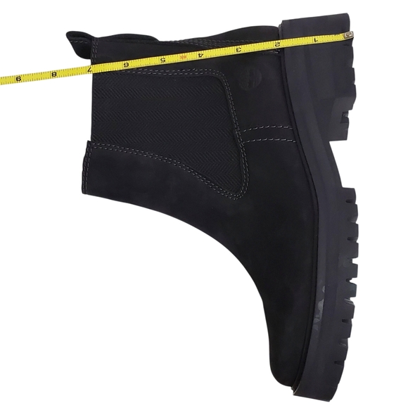 NWB Timberland courmayeur valley chelsea boots black leather block heel classic - Picture 14 of 16